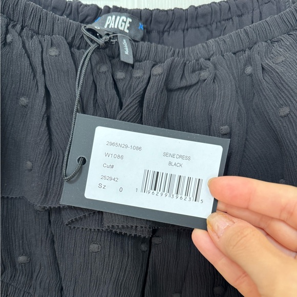 PAIGE Seine Off the Shoulder Black Silk Dress - Picture 5 of 6